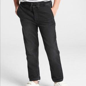 GAP Kids, boy’s faded black denim joggers